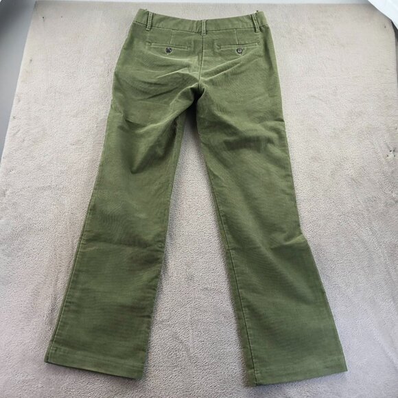 Izod Jeans Women Corduroy Pants Size 2 Stretch Straight Leg Green Casual Classic - Picture 11 of 11